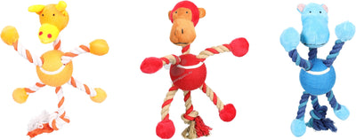 Flamingo Toy Animals with Ball and Rope - играчка за кучета с въже и топка 14 / 31 / 19 см