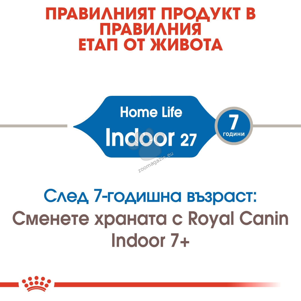РАЗПРОДАЖБА Royal Canin Indoor 27 - за котки с идеално телесно тегло, живеещи само у дома