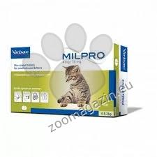 Virbac Milpro 4 / 10 мг - противопаразитни таблетки за котки и котенца до 2 кг, 4 броя