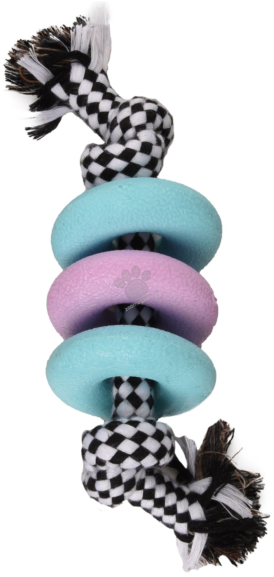 Flamingo Toy Puppy Loekie Ring and Cord - играчка за кученце 23 / 6 / 6 см