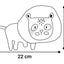 Flamingo Toy Saffia Lion with Rope Ochre - плюшена играчка 22 / 6 / 18 см