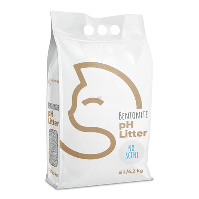 Kitties Unscented - бентонитова котешка тоалетна / без аромат / 5 литра