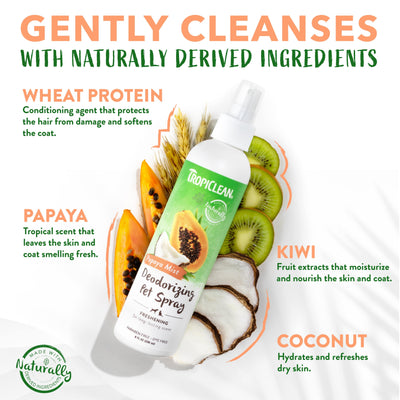 TropiClean Deodorising Spray Papaya and Coconut - дезодорант за кучета и котки 236 мл