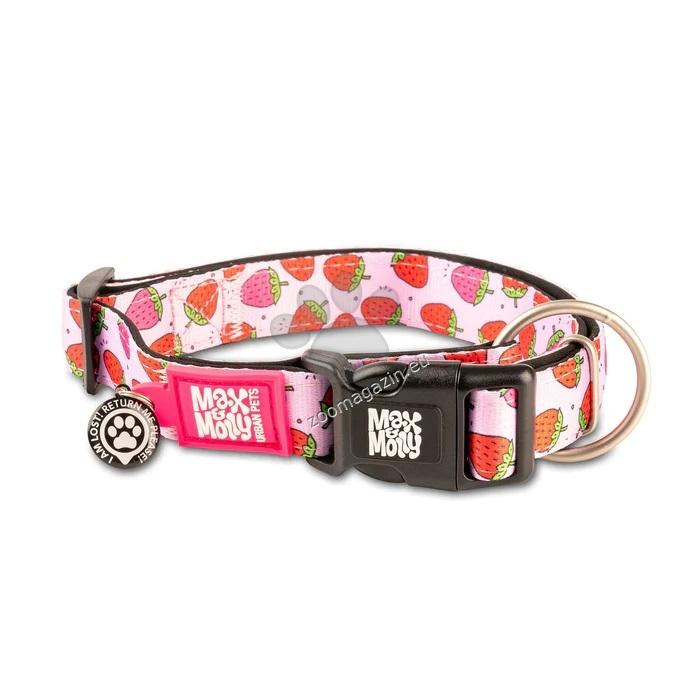 Max Molly Smart ID Strawberry Dream XS - нашийник с ID чип за сигурност 22 - 35 см. / 10 мм.