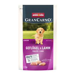 GranCarno Junior Poultry and Lamb - храна за кученца с птиче и агнешко месо 4 кг