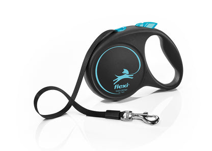 Flexi Black Design М - автоматичен повод лента, 5 метра, за кучета до 25 кг. / розов /