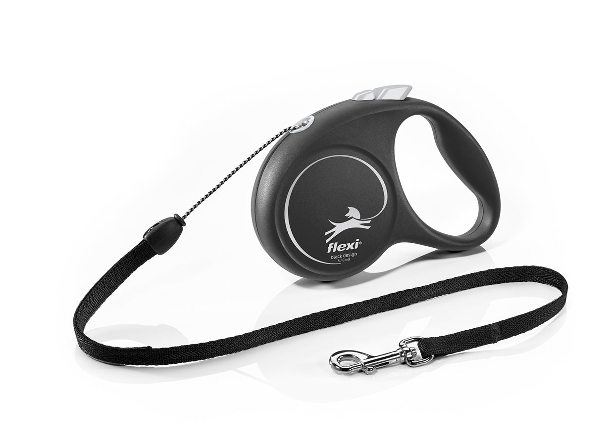 Flexi Black Design S - автоматичен повод въже, 5 метра, за кучета до 12 кг. / розов /