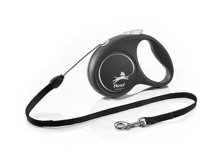 Flexi Black Design S - автоматичен повод въже, 5 метра, за кучета до 12 кг. / розов /