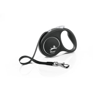 Flexi Black Design S - автоматичен повод лента, 5 метра, за кучета до 15 кг. / розов /