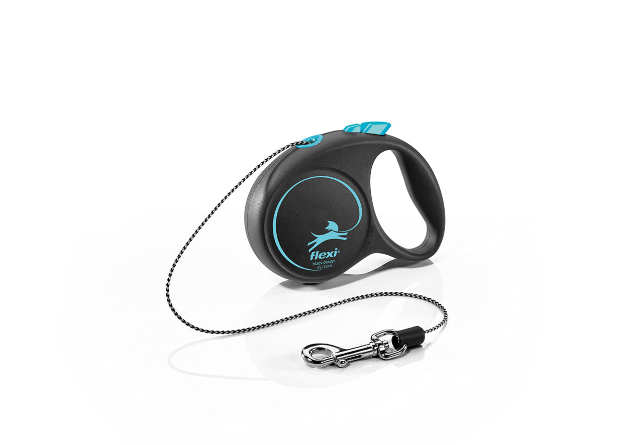 Flexi Black Design XS - автоматичен повод въже, 3 метра, за кучета до 8 кг