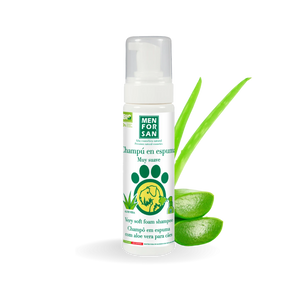 Menforsan Foam Shampoo with Aloe Vera - сух шампоан пяна за къпане и почистване без ползване на вода 200 мл.