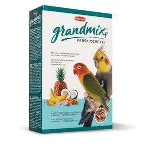 Padovan Grandmix parrochetti - пълноценна храна за средни папагали с плодове 400 гр.