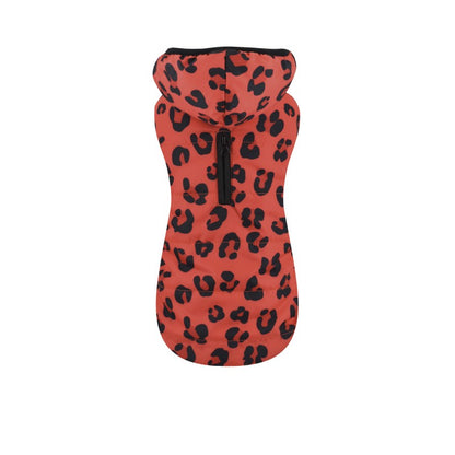 Nayeco Leopard Jacket - яке за куче 35 см, червен