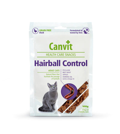 Canvit Health Care Snack Hairball - лакомство за котки против космени топки 100 гр