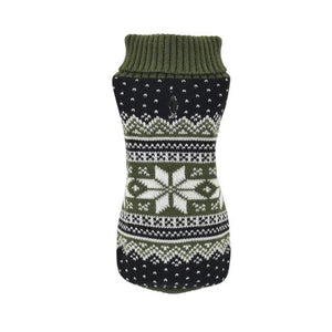 Nayeco Polar Flower Knitted Sweater - пуловер за кучета (зелен)