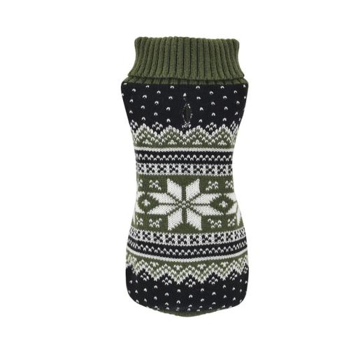 Nayeco Polar Flower Knitted Sweater - пуловер за кучета (зелен)