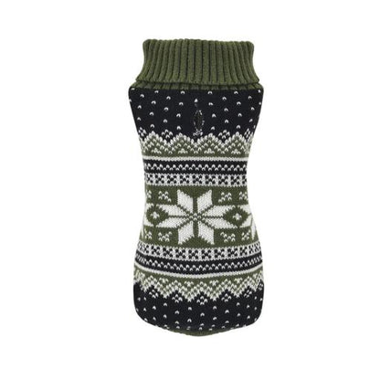 Nayeco Polar Flower Knitted Sweater - пуловер за кучета (зелен)