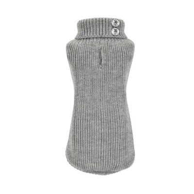Nayeco Button Knitted Sweater - пуловер за кучета 25 см, сив