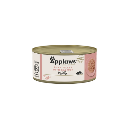 Applaws Tuna with Salmon in Jelly - месни хапки с филе от риба тон и и сьомга в желе 70 гр