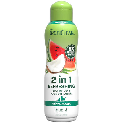 TropiClean Watermelon Luxury 2 in 1 - шампоан и балсам за кучета и котки 355 мл