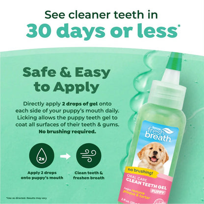 Tropiclean Clean Teeth Oral Care Gel Puppy - почистващ гел за малки кученца 59 мл.