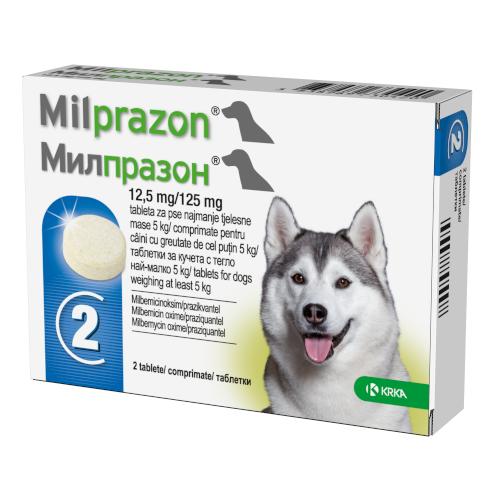 Milprazon  - противопаразитни таблетки за кучета, 2 броя