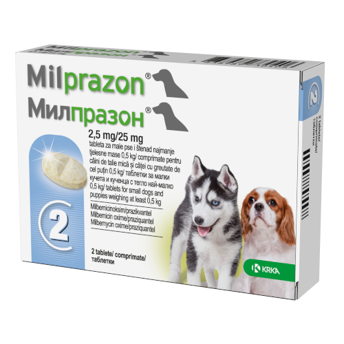 Milprazon  - противопаразитни таблетки за кучета, 2 броя