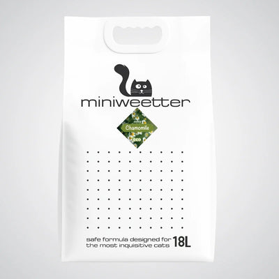 Miniweetter Chamomile - екологична котешка тоалетна от соя с аромат на лайка