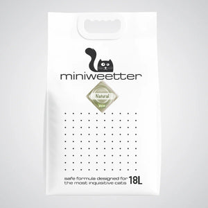 Miniweetter Natural - екологична котешка тоалетна от соя / без аромат / 18 литра