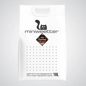 Miniweetter Chocolate - екологична котешка тоалетна от соя с аромат шоколад
