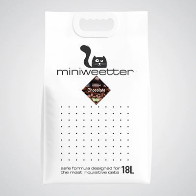 Miniweetter Chocolate - екологична котешка тоалетна от соя с аромат шоколад