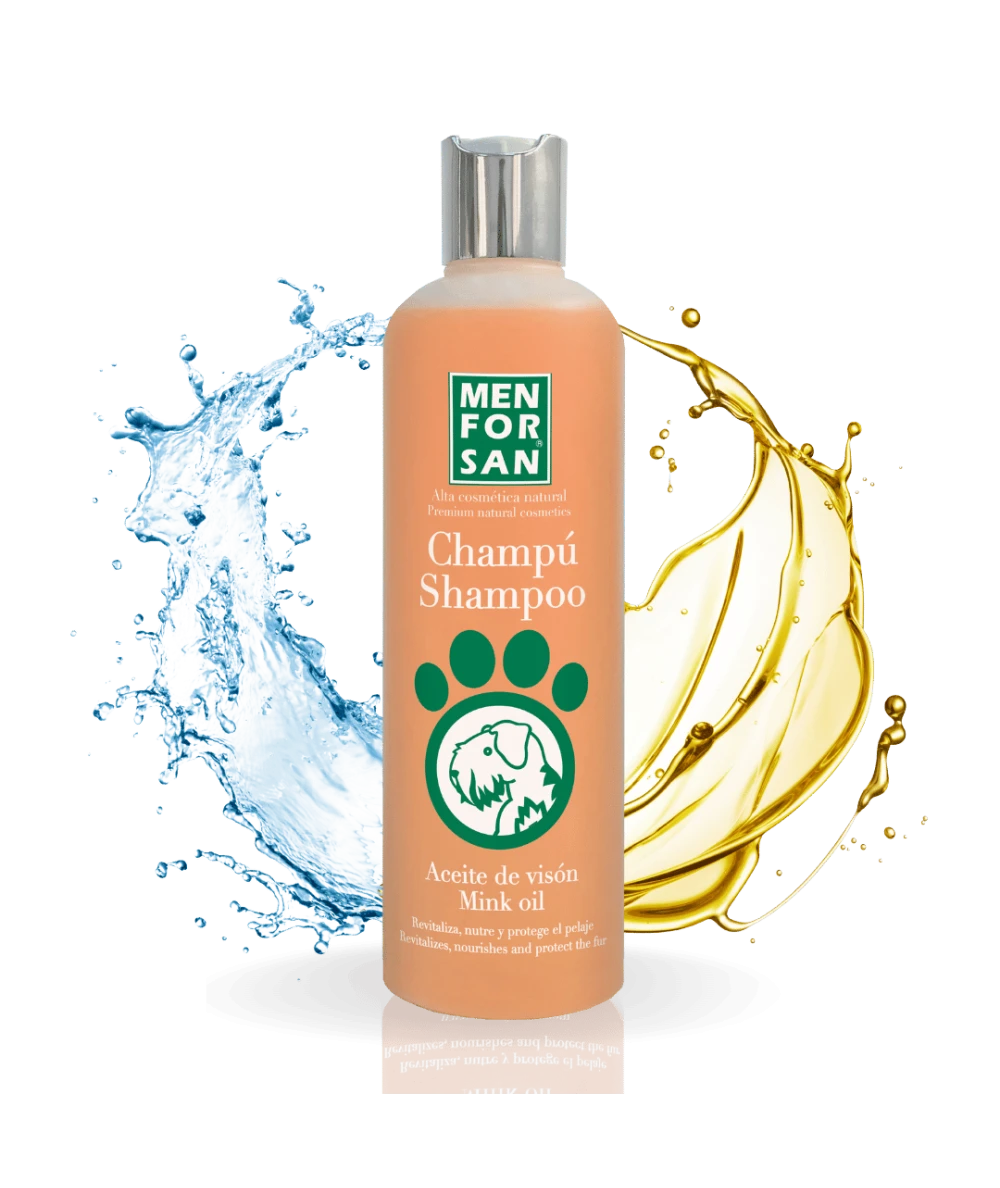 Menforsan Mink Oil Shampoo - шампоан с масло от норка, подходящ за козина с червеникави нюанси 300 мл