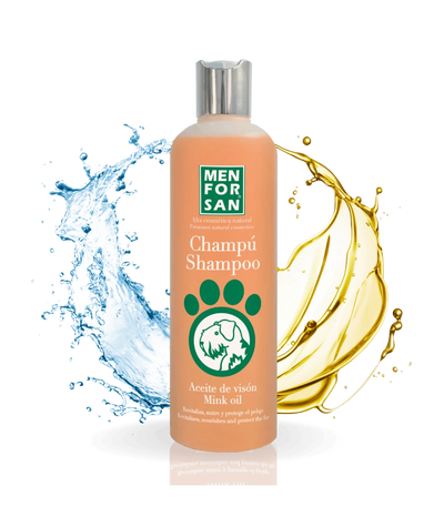 Menforsan Mink Oil Shampoo - шампоан с масло от норка, подходящ за козина с червеникави нюанси 300 мл