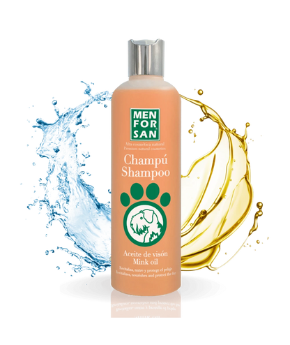 Menforsan Mink Oil Shampoo - шампоан с масло от норка, подходящ за козина с червеникави нюанси 300 мл