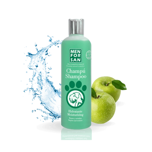 Menforsan Moisturizing Shampoo - хидратиращ шампоан със зелена ябълка, за дълга или гъста козина 300 мл.