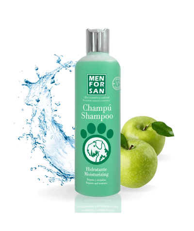 Menforsan Moisturizing Shampoo - хидратиращ шампоан със зелена ябълка, за дълга или гъста козина 300 мл.