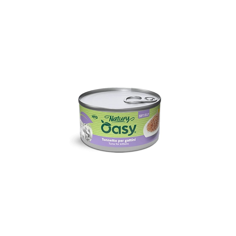 Oasy Wet Cat Natury Soft Jelly Tuna - допълваща храна за котки с риба тон 85 гр