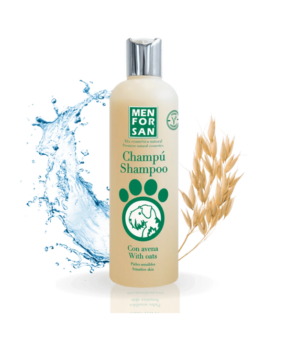 Menforsan Shampoo with Oats - шампоан с овесени ядки за кучета с деликатна, много суха, чувствителна или раздразнена кожа 300 мл.