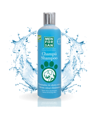 Menforsan Talcum Odour Eliminator Shampoo - шампоан за неутрализиране на миризмите с талк 300 мл