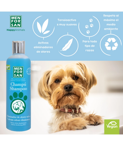 Menforsan Talcum Odour Eliminator Shampoo - шампоан за неутрализиране на миризмите с талк 300 мл