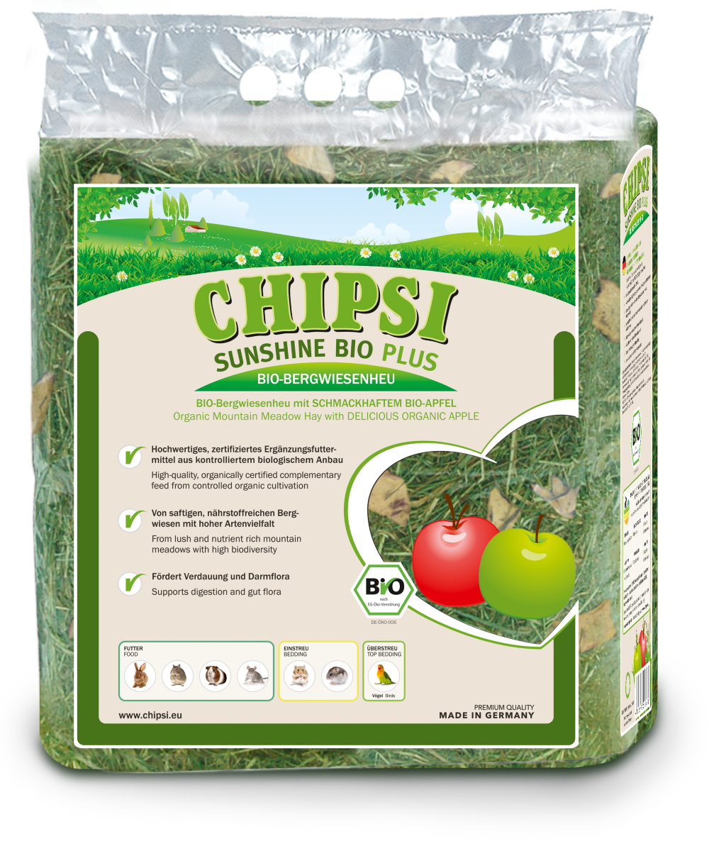 JRS Chipsi Sunshine - сено от най-високо качество за гризачи и малки животни 600 гр