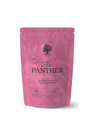 Essential The Panther - пауч за кастрирани котки с пилешки филенца и пуешко 85 гр.