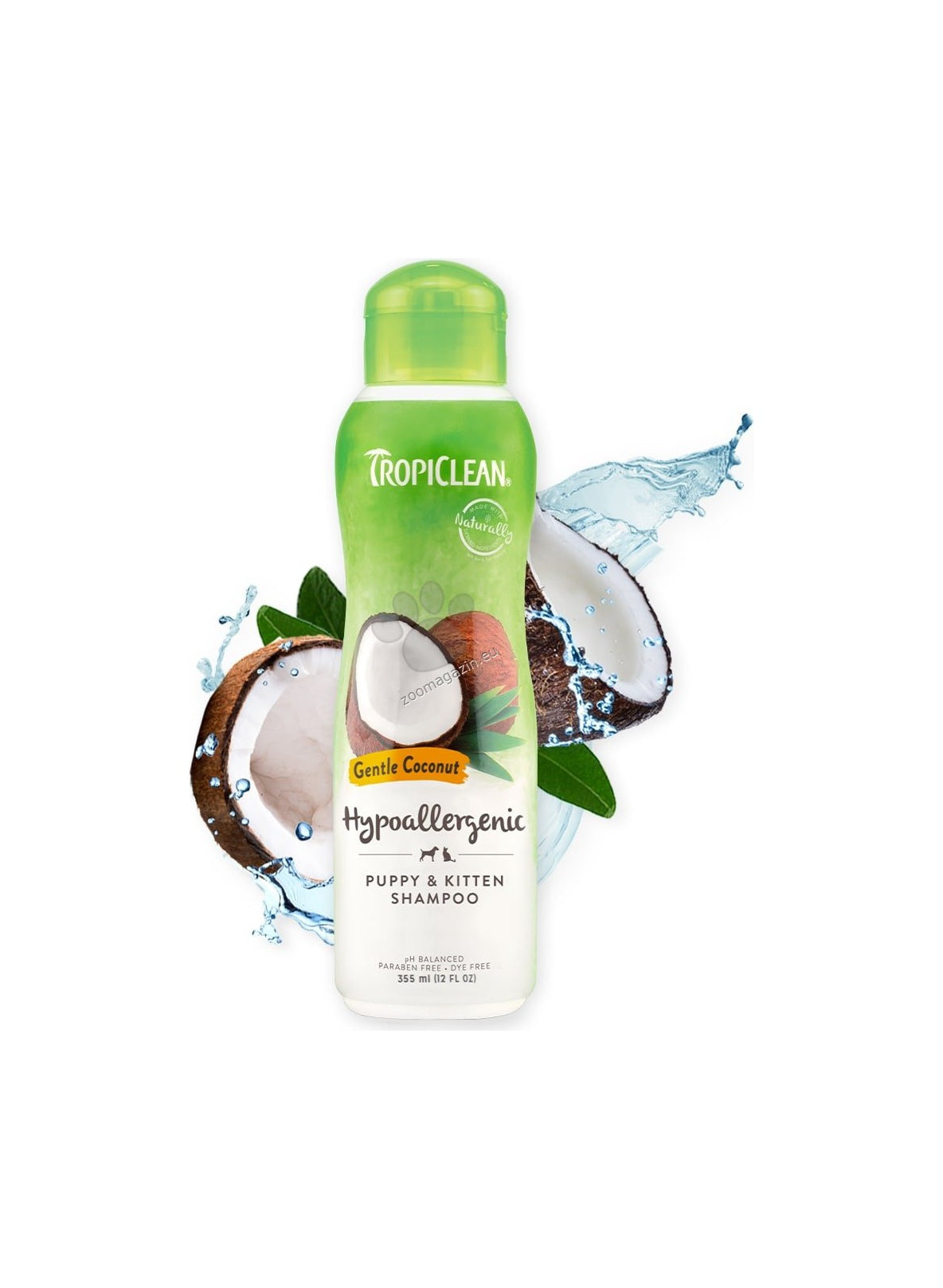 TropiClean Gentle Coconut Hypoallergenic Puppy and Kitten Shampoo - шампоан за кученца и котенца 355 мл