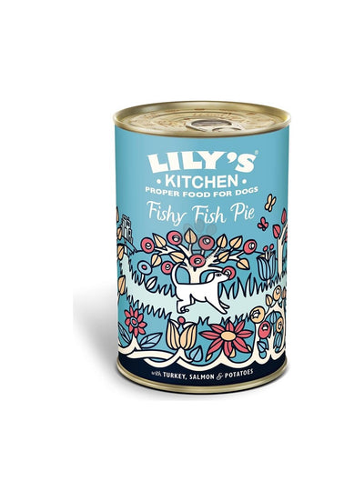 Lilys Kitchen Dog Fishy Fish Pie - консерва за кучета с пуйка и сьомга 400 гр.