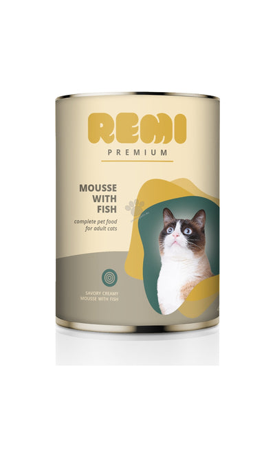 Remi Premium Cat Mousse with Fish - консерва за котки с риба 400 гр