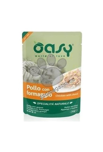 Oasy Nature Adult Chicken and Cheese - пауч за възрастни котки с пиле и сирене 70 гр.