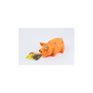 Stefo Latex Grunting Pig - латексова играчка 15 см, оранжева