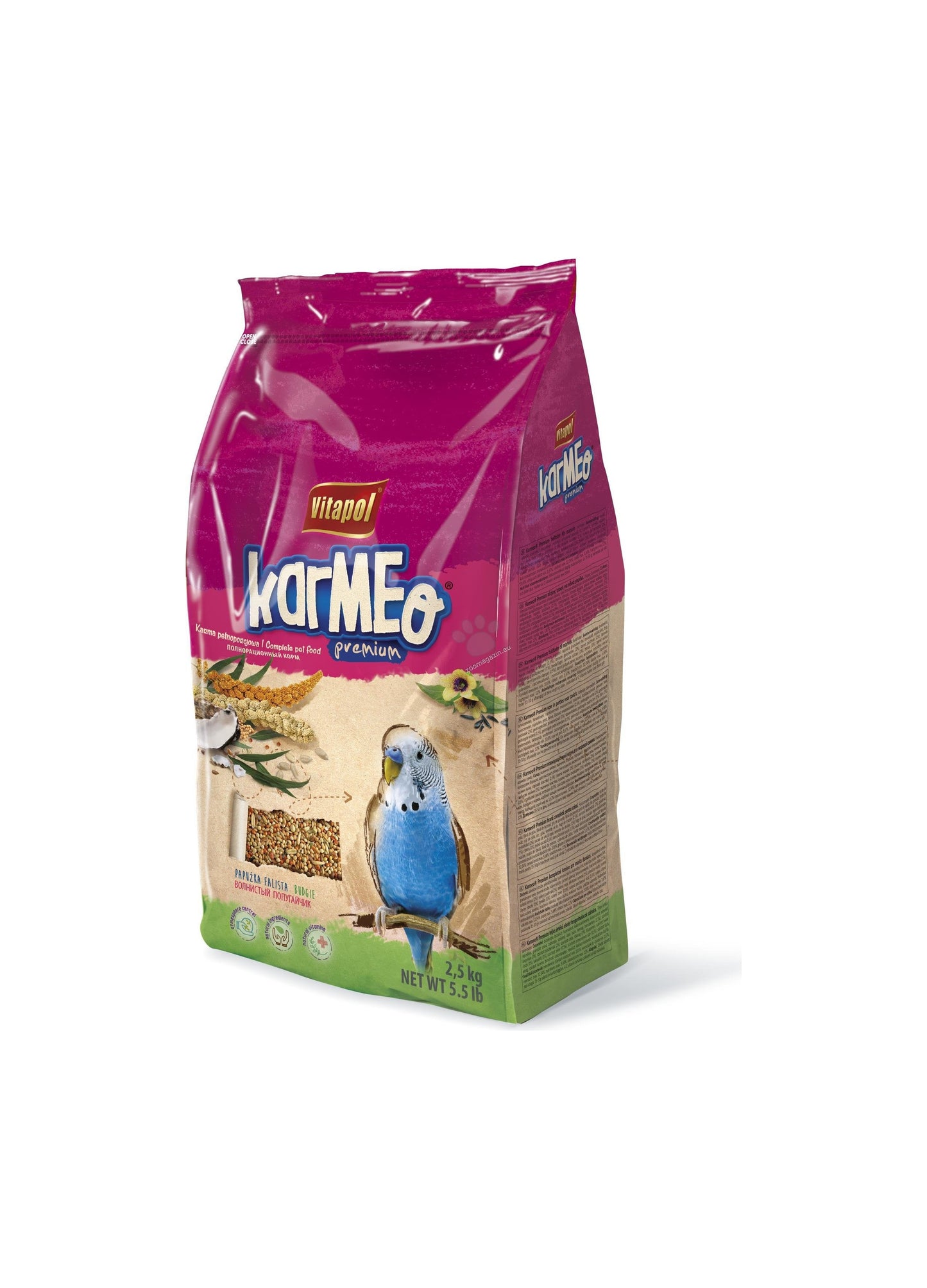 Vitapol Karmeo Premium complete food for budgies - пълноценна храна за вълнисти папагали 2,5 кг