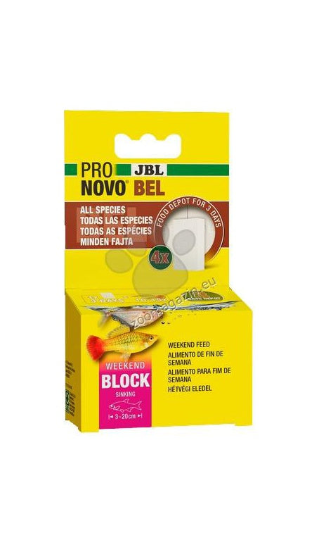 JBL ProNovo Bel Weekend - храна на блокчета за рибки достатъчна за три дни 4 бр