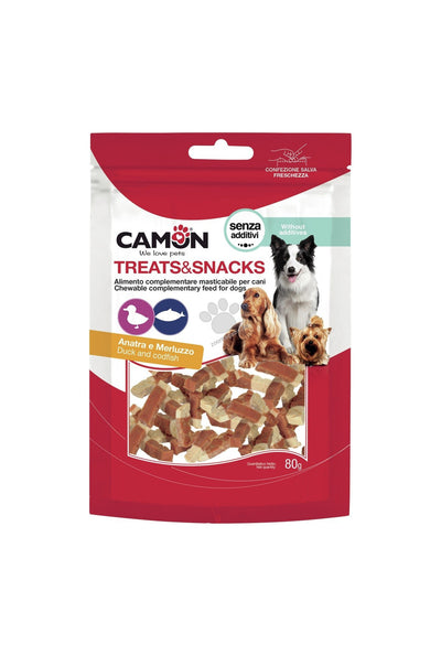 лакомство за кучета с патешко месо и треска 80 гр